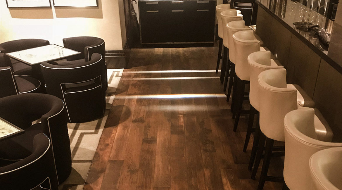 Intercontinental Hotel - Solid Oak Floor, Sanding and Finishing | Main Lobby Restaurant