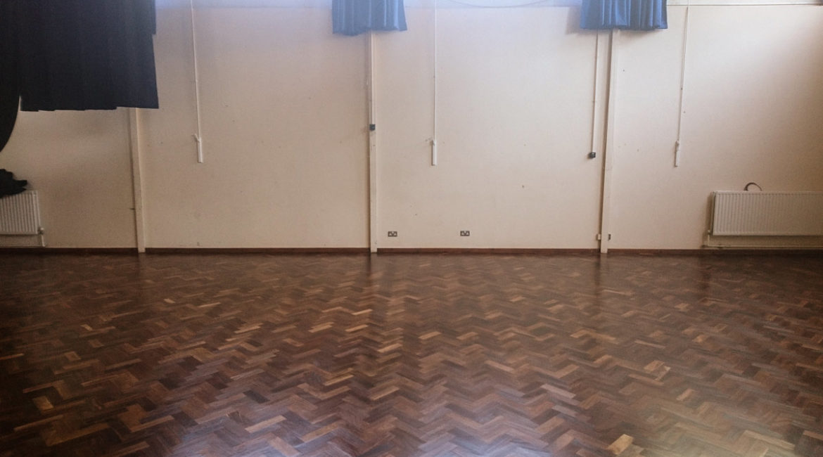 Woodhouse College - Sanding and Finishing Solid Merbau Parquet